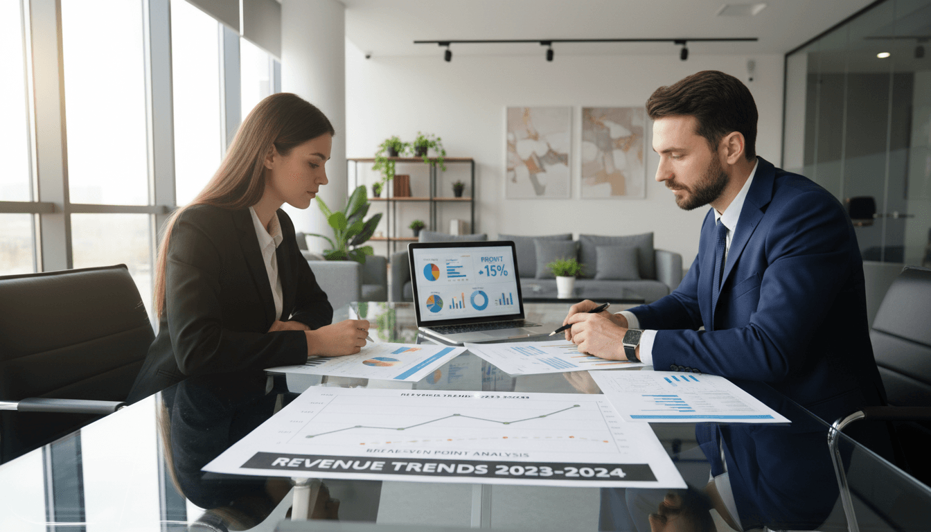 Professional consultant reviewing financial recovery documents with client